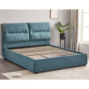 Doppelbett Safira Blue Stoff L 173 x P 214,5 x H 112 cm