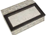 Weißschwarzer rechteckiger Box JT-2931 cm. 24 x 18 x 9,5