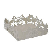 Metall Portatovaglii Butterfly Square Cream CM16.5x16.5H6