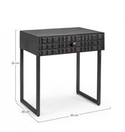 Schwarzer Tabelle 1 Holzschublade Industrial Style 50x35x55