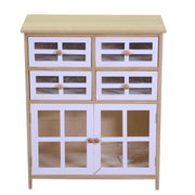 Naomi -Schublade 2 Türen und 4 Schubladen rechteckiger natürlicher CM60x30xH72