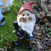 Zwerg mit roter Gartenstatue 16x13,5x28h
