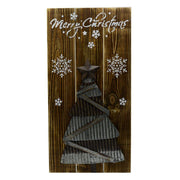 Frohe Weihnachten Wood-Metalloc30x60x2.5