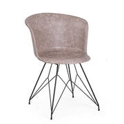 Vintage Loft Black Beige Stuhl 56 x 54 x 76 cm