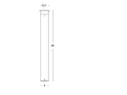 Outdoor -Lampe im Aluminium im Sterbchen mit Opaldiffusor - 9W, 920 Lumen, 4000 ° K Caffe '