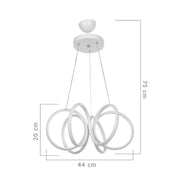 LED -Suspensionslampe Illya Weiße Spiralform MDL4439