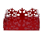 Metallhalter Metallflocken Square Red Snow CM16.5x16.5H5