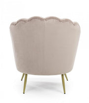 Retrum -Sessel im hellgrauen Samtmodellmodell Peacock -Modell