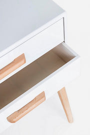 Weiße gewöhnliche Truhe der Schubladen 3 Schubladen 68H cm