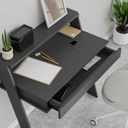 Anthrazit -Feiglingwand Desk mit 94 cm Schublade.