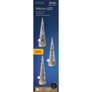 Mini Transparent H35 cm Glasbäume mit 15 verschiedenen LEDs