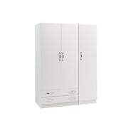 3 -Door -Garderobe mit weißer Truhe aus Schubladen aus dem Jahr 135x52xh 210 cm