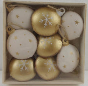 Metalldekoration 8pz White Bianco OROCM11X11H2.5