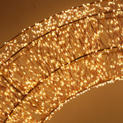 Ghirlanda 1800 LED Metall heißes weißes Licht CM Ø78H14