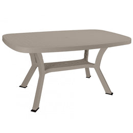Outdoor -Tisch in Harz Ulysses Elite Tortora 180x90x H72 cm