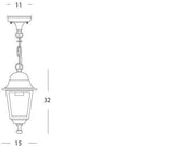 Kleine Suspension E27 Black Nano Line