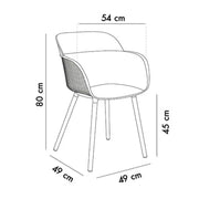 Schalen-P-graue graue Sessel