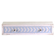 Zypernholzregal mit schäbigen Schubladen 21 x 80 x H 16,5 cm