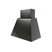 Bio -Metall -aufstrebende Kapuze in brünettem Edelstahl 80 cm