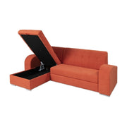 Winkelsofa Alyssa Halbinsel Reversible Orange 247x157