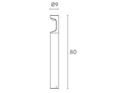 Outdoor -Lampe im sterben -cast -Aluminium mit Opallautsprecher - 9W - 1155 Lumen - Klasse E - 4000 ° K Graphit