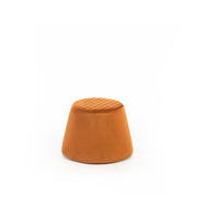 Pouf Velvet Metal Orange 46,5 x 46,5 x H 33 cm