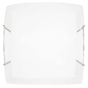 Deckenleuchte mit Stahldrahthaken und weißes Plattenglas - 1xe27