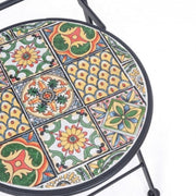 Naxos Stahlklappstuhl mit Sitzung und Rückenlehne in Keramik 92h cm dekoriert