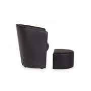 Kleiner lehrbarer Pouf mit schwarzem Rita 64,5x 59,5x H78 cm