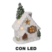 Harzhaus mit weißem LED -Baum CM26.5x17H36