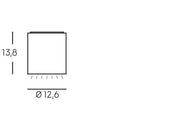 Die Kaste -Aluminium -Deckenlampe, transparenter Glasdiffusor, 12W, 1420 Lumen, Corten Hot Light