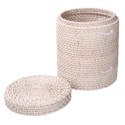 Rattan Algarve White Round Cmø20H24