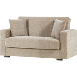 2 -serer -Sofa mit Nora junger Beige 110 Truhe Truhe