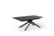 Erweiterbare Tabelle mit Top in Black Marmor 170/270x90x76H CM
