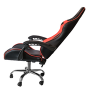 Gaming -Stuhl in rotem und schwarzem Reklinierbüro 64x53x H123/133 cm