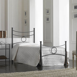 Einzeleisenbett mit schwarzer schwarzer Konzentration 92x208x H117 cm