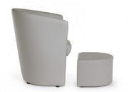 Hellgrau Pouf Sessel im Designstil wie