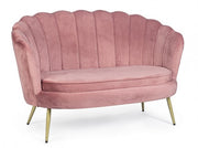 2 Sitzsofa -Samteffekt Giliola Rosa Antico
