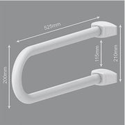 Festes Sicherheitsgriff für die Behinderten im weißen Aluminium 52,5 x 21 x 20 cm