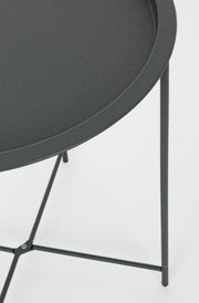 Tabelle mit Wissant Anthrazit D46 Metallschale