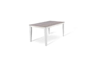 Extendable Table Anthracit-White 80 cm x 130-290 cm H. 76 cm
