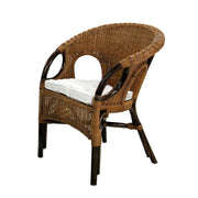 Lucrezia Garden Sessel 60 x 60 x H 82-47 Walnuss mit Kissen