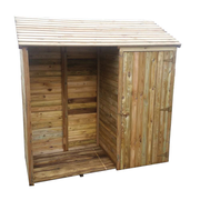Holz mit Aubergierschrank