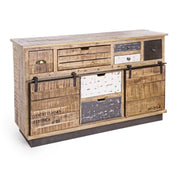 Credenka 2 Türen 7 Schubladen Tudor 125x37x80h cm