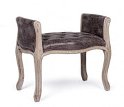 Single dunkle Bank im Designstil Effekt Stoff