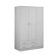 Kleiderschrank drei Türen zwei Schubladen Eukalyptus 115x52x H180 cm