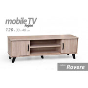 Low Lounge Cabinet Bass TV Madia Rovere Rovere 120 x 33 x 40 h cm