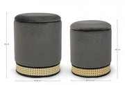 Set2 pouf Container Milena Grigio SC