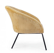 Velvet -Sessel im Gelben Samtstil