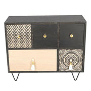 MAORI -Holztür 1+4 Schubladen rechteckig CM33X12H27.5